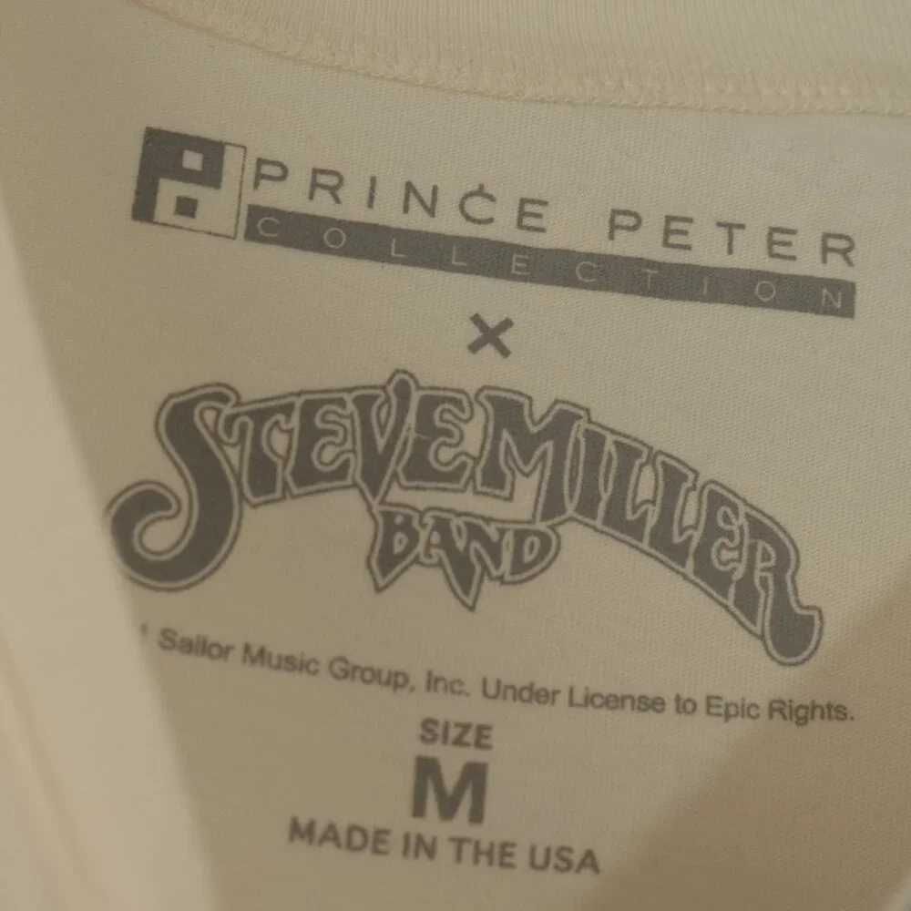 Prince Peter Steve Miller Band T Shirt 70s Style Screen Print Graphic Band tee - Picture 5 of 7